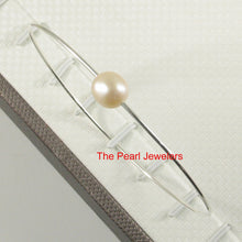 Load image into Gallery viewer, 9400232-Simple-Handcrafted-Bangle-Solid-Sterling-Silver-925-Pink-Freshwater-Pearl