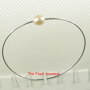 9400232-Simple-Handcrafted-Bangle-Solid-Sterling-Silver-925-Pink-Freshwater-Pearl