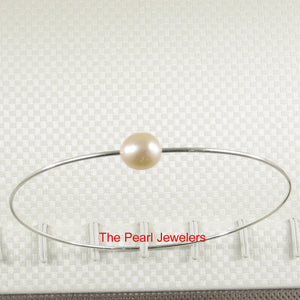 9400232-Simple-Handcrafted-Bangle-Solid-Sterling-Silver-925-Pink-Freshwater-Pearl