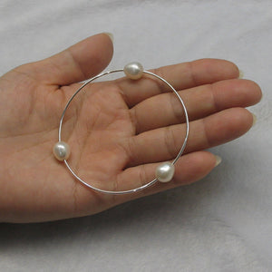 9400300-Handcrafted-.925-Silver-16-Gauge-Wire-Bangles-Triple-White-F/W-Pearls