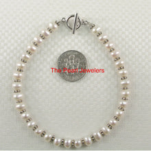 Load image into Gallery viewer, 9401100-Cultured-Pearl-Bali-Bead-Bracelet-Sterling-Silver