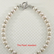 Load image into Gallery viewer, 9401100-Cultured-Pearl-Bali-Bead-Bracelet-Sterling-Silver