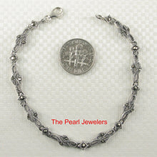 Load image into Gallery viewer, 9405021-Sterling-Silver-Handcrafted-Infinite-Design-Marcasite-Bracelet
