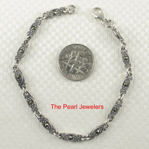 9405041-Hand-Crafted-Seeing-Eye-Design-Marcasite-Bracelet-Sterling-Silver