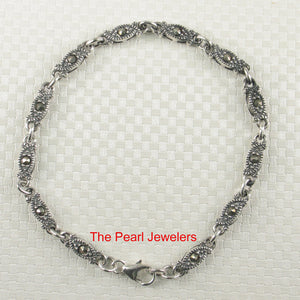 9405041-Hand-Crafted-Seeing-Eye-Design-Marcasite-Bracelet-Sterling-Silver