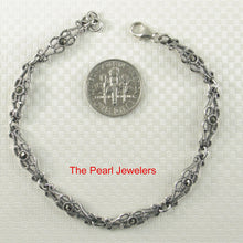 Load image into Gallery viewer, 9405051-Solid-Sterling-Silver-Hand-Crafted-Marcasite-Vintage-Bracelet