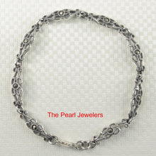 Load image into Gallery viewer, 9405051-Solid-Sterling-Silver-Hand-Crafted-Marcasite-Vintage-Bracelet