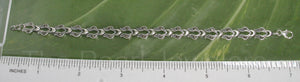 9405081-Hand-Crafted-Twin-Leaf-Design-Marcasite-Bracelet-Sterling-Silver