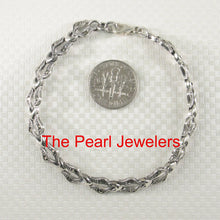 Load image into Gallery viewer, 9405081-Hand-Crafted-Twin-Leaf-Design-Marcasite-Bracelet-Sterling-Silver