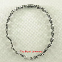 Load image into Gallery viewer, 9405091-Hand-Crafted-Heart-Design-Marcasite-Bracelet-Sterling-Silver-Links