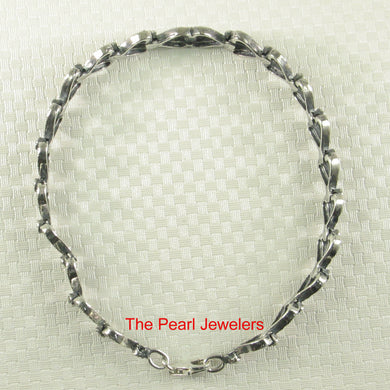 9405091-Hand-Crafted-Heart-Design-Marcasite-Bracelet-Sterling-Silver-Links