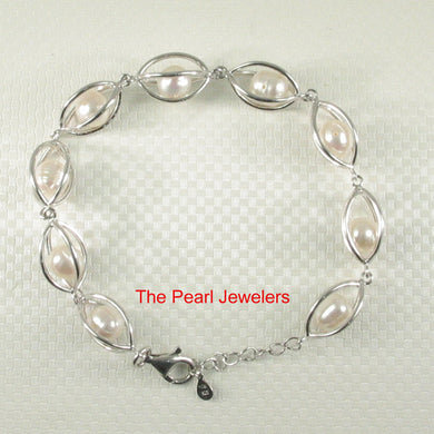 9409940-Sterling-Silver-Lucky-Lantern-Design-White-Cultured-Pearl-Bracelet
