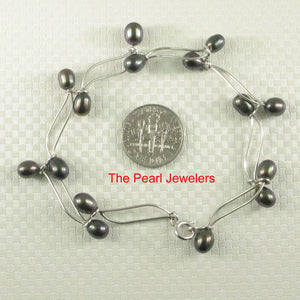 9409981-Solid-Sterling-Silver-Bracelets-8-Segments-Black-Cultured-Pearl