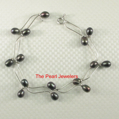 9409981-Solid-Sterling-Silver-Bracelets-8-Segments-Black-Cultured-Pearl