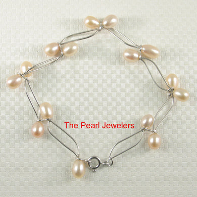 9409982-Peach-Freshwater-Pearl-Solid-Sterling-Silver-8-Segments-Bracelets