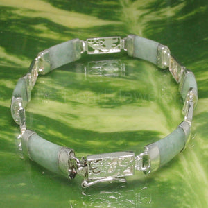 9410016-Celadon-Jade-Bracelet-925-Sterling-Silver-Dragon-Engraved-Links