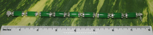 9410023-Nine-Segment-Green-Jade-Bracelet-925-Sterling-Silver-Links