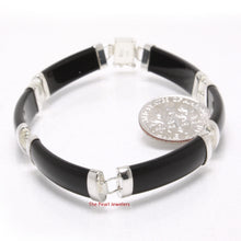 Load image into Gallery viewer, 9410061-Six-Segment-Black-Onyx-Bracelet-925-Sterling-Silver-Links