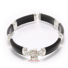 Load image into Gallery viewer, 9410061-Six-Segment-Black-Onyx-Bracelet-925-Sterling-Silver-Links