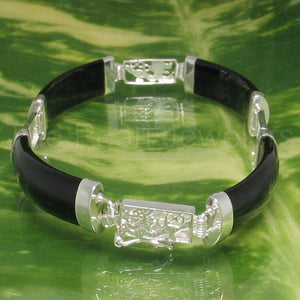 9410081-Black-Onyx-Bracelet-Solid-Sterling-Silver-925-Dragon-Engraved-Links