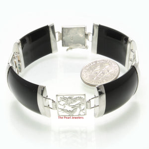 9410111-Black-Onyx-Bracelet-Sterling-Silver-Dragon-Engraved-Links