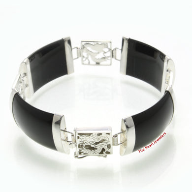 9410111-Black-Onyx-Bracelet-Sterling-Silver-Dragon-Engraved-Links