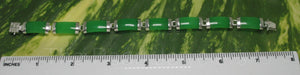 9410133B-Sterling-Silver-Links-Eight-Segment-Green-Jade-Bracelet