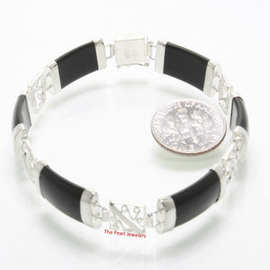9410161-Black-Onyx-Linked-Sterling-Silver-Partitions-Bracelet