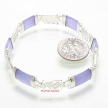 Load image into Gallery viewer, 9410272-Lavender-Jade-Bracelet-Sterling-Silver-Phoenix-Styled-Partitions