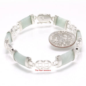 9410366-Green-Apple-Jade-Bracelet-Sterling-Silver-Ancient-Coin-Partitions