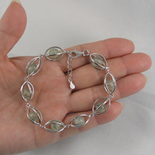 Load image into Gallery viewer, 9419946-Genuine-Prehnite-Solid-Sterling-Silver-Lucky-Lantern-Bracelet