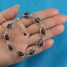 Load image into Gallery viewer, 9419947-Solid-Sterling-Silver-Lucky-Lantern-Genuine-Smoke-Quartz-Bracelet