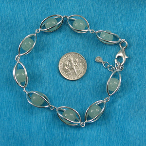 9419948-Genuine-Aventurine-Solid-Sterling-Silver-Lucky-Lantern-Bracelet