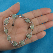 Load image into Gallery viewer, 9419948-Genuine-Aventurine-Solid-Sterling-Silver-Lucky-Lantern-Bracelet