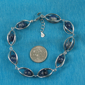 9419949-Solid-Sterling-Silver-Lucky-Lantern-Genuine-Sodalite-Bracelet