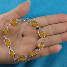 Load image into Gallery viewer, 9429941-Golden-Agate-Solid-Sterling-Silver-Lucky-Lantern-Bracelet