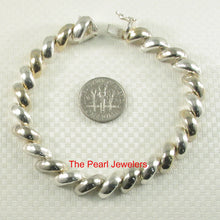 Load image into Gallery viewer, 9430013-Sterling-Silver-Solid-Two-Toned-Braided-Saddle-Design-Bracelet