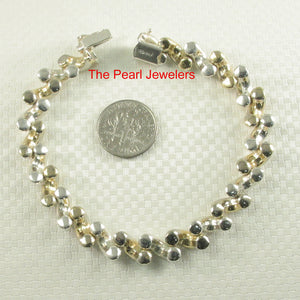 9430013-Sterling-Silver-Solid-Two-Toned-Braided-Saddle-Design-Bracelet