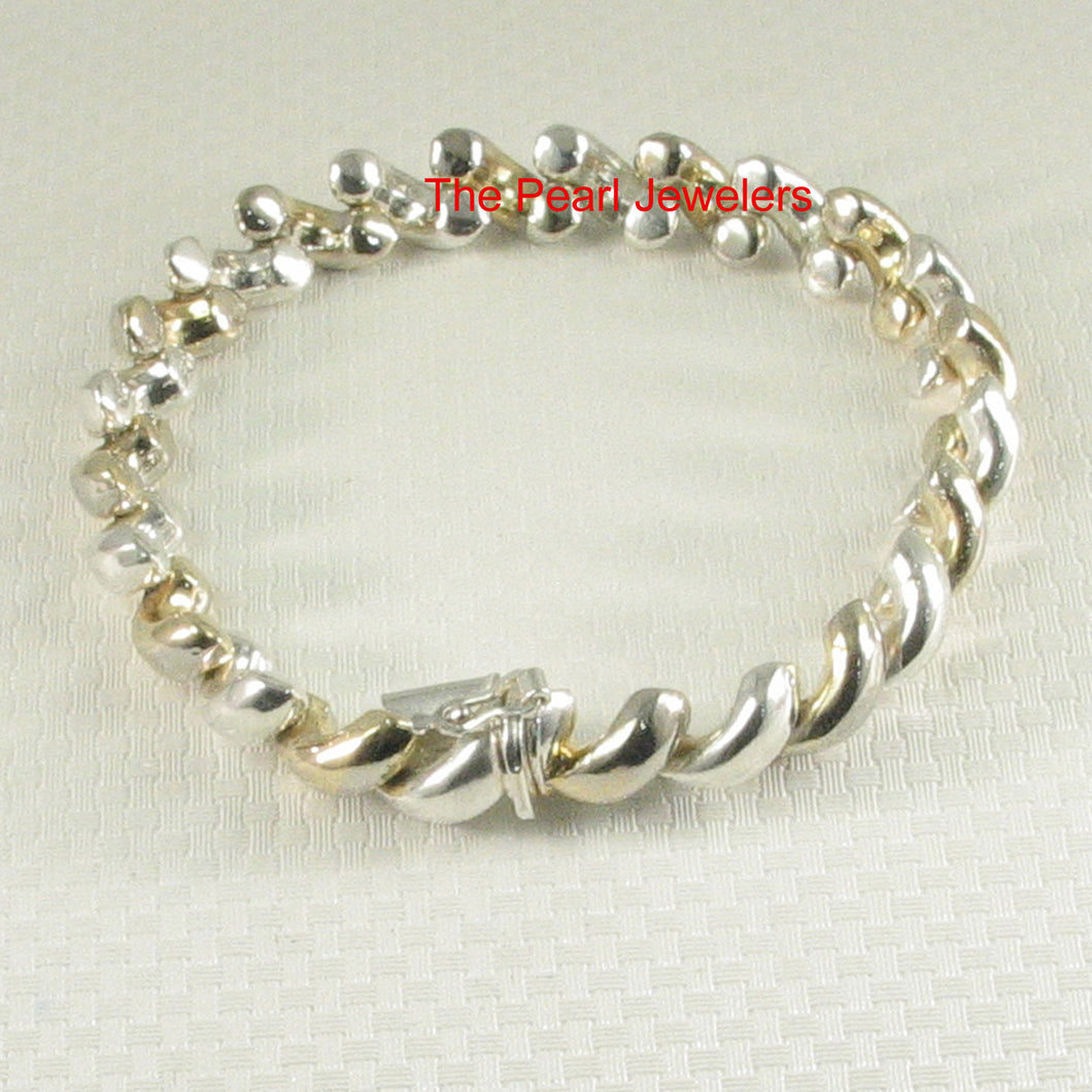 9430013-Sterling-Silver-Solid-Two-Toned-Braided-Saddle-Design-Bracelet