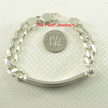 Load image into Gallery viewer, 9430015-Solid-Sterling-Silver-Braided-Thick-ID-Plate-Bracelet