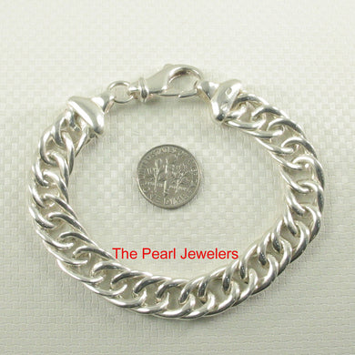 9430016-Italy-Solid-Sterling-Silver-.925-Links-Unique-Bracelet