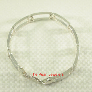 9430020-Solid-Sterling-Silver-.925-Link-Eight-Segments-Italy-Made-Bracelet