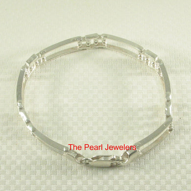 9430021-Unique-Vintage-Solid-925-Sterling-Silver-Six-Segment-Link-Bracelet