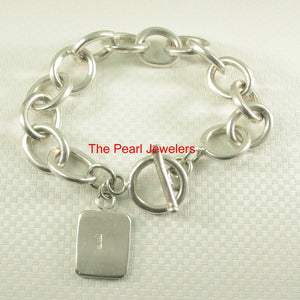 9430023-Unique-Vintage-Solid-925-Sterling-Silver-Thick-Chain-Link-Styled-Bracelet