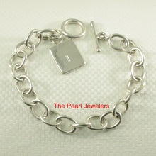 Load image into Gallery viewer, 9430024-Solid-Sterling-Links-Unique-Bracelet-16mm-Tubing-Bar-Toggle-Clasp