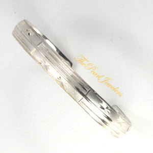 9430031-Sterling-Silver-Handmade-Diamond-Cut-C-Design-Bangle-Bracelet