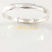 Load image into Gallery viewer, 9430040-Sterling-Silver-Adjustable-Bless-Bangle-Bracelet