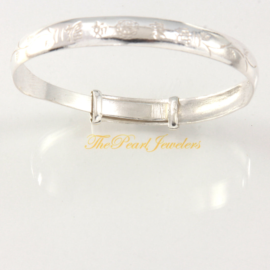 9430040-Sterling-Silver-Adjustable-Bless-Bangle-Bracelet