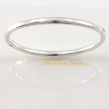 Load image into Gallery viewer, 9430045-Sterling-Silver-Handmade-Open-Plain-Bangle-Bracelet