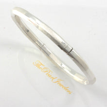 Load image into Gallery viewer, 9430046-Sterling-Silver-Handmade-Open-Two-Tones-Bangle-Bracelet